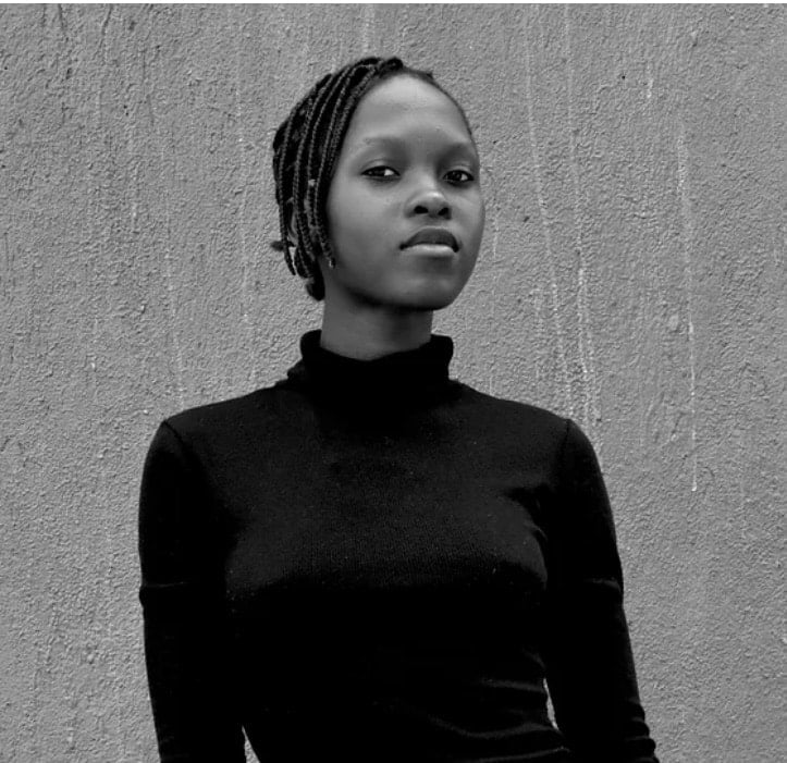 Black and white artist portrait