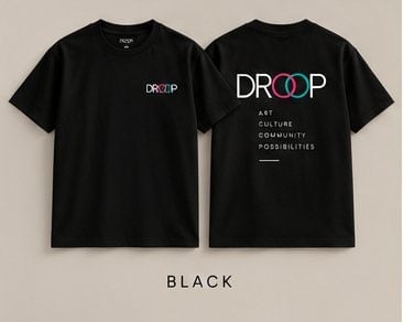 Droop Statement T-shirt, Black
